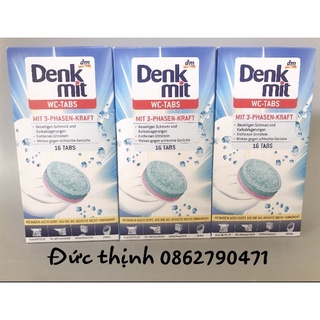 Viên tẩy vệ sinh bồn cầu Denkmit Wc-Tabs - Hộp 16 viên - Hàng Đức