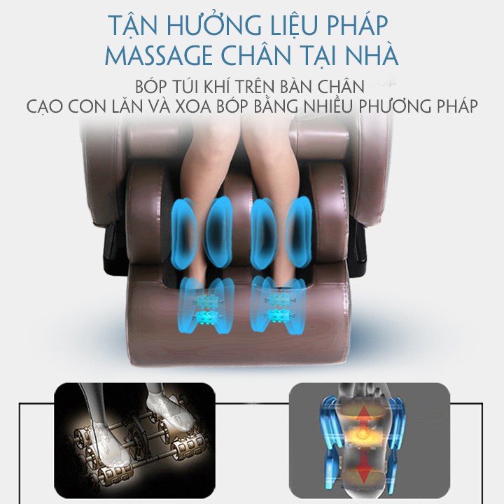 Ghế massage toàn thân đa năng khoang phi thuyền cao cấp, có massage 8D, tích hợp âm nhạc