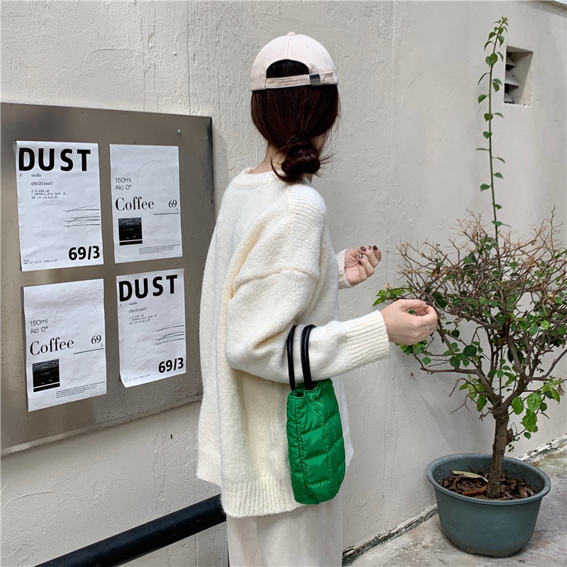 Túi đeo chéo IELGY họa tiết gân sọc nhiều màu sắc tùy chọn mini xinh xắn thời trang