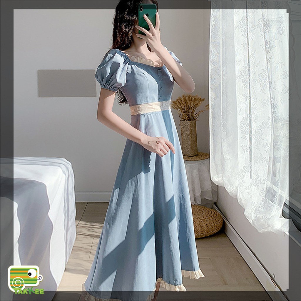 Váy Dáng Dài, Đầm Dáng Dài Vintage Kiểu Dáng Thời Trang Phong Cách Hàn Quốc