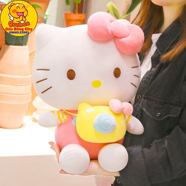 Gấu Bông Mèo Hello Kitty Đeo Túi Cao Cấp Mềm Mịn - Gấu Bông City