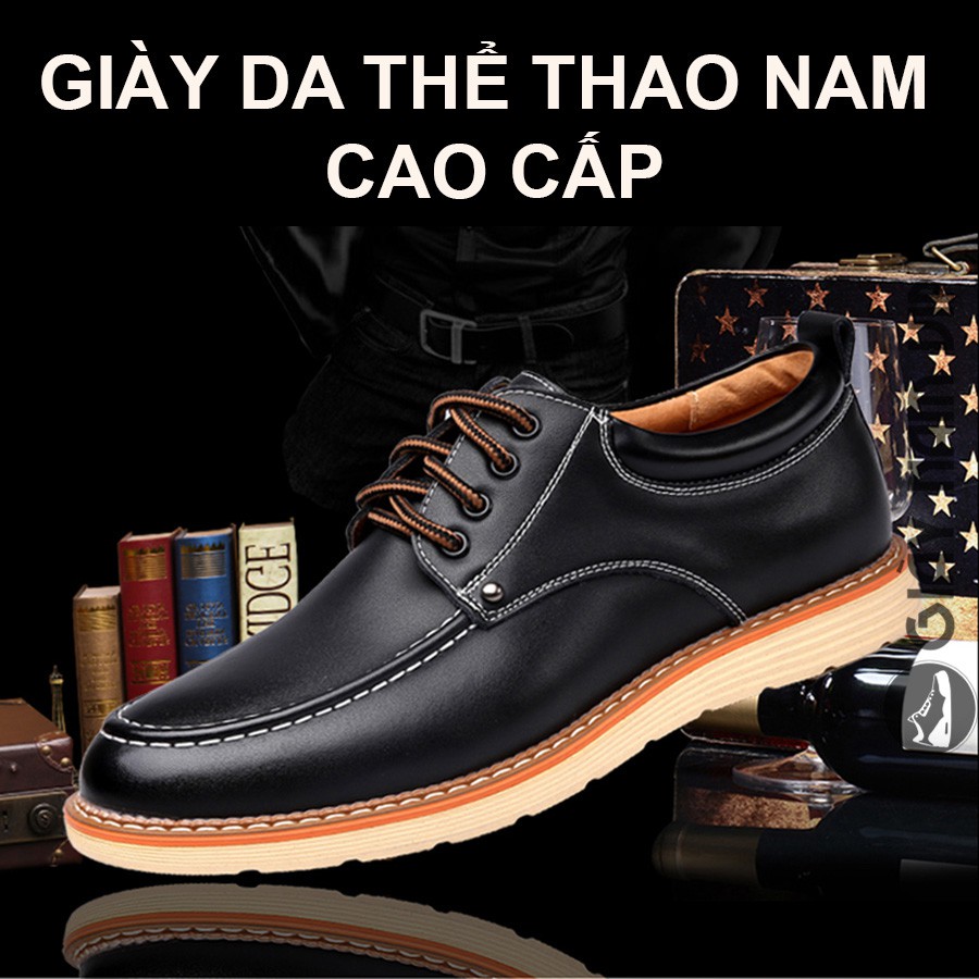 Giày Da Nam Cao Cấp - FREESHIP - Giày Thể Thao Da Bò Nam Tính GNK45 | BigBuy360 - bigbuy360.vn