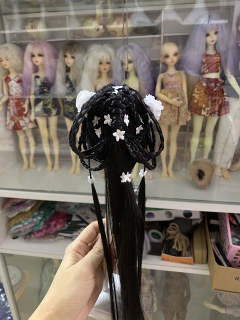 Line may tóc búp bê bjd - thẳng 35~50cm mix màu