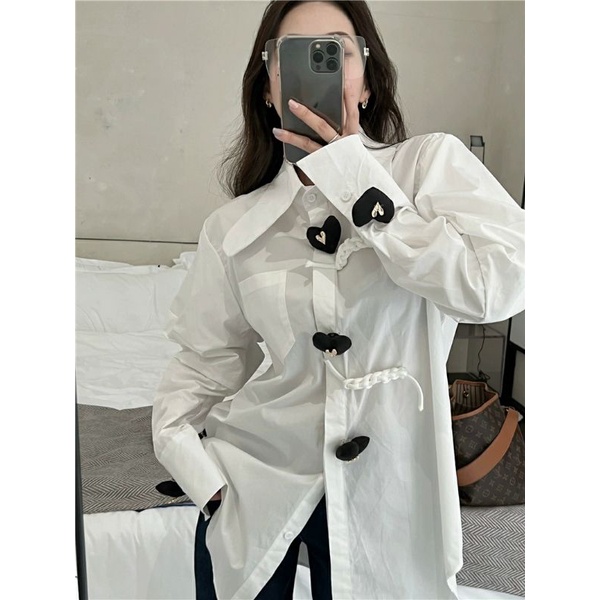 ÁO SƠ MI ĐÍNH TIM CÁCH ĐIỆU