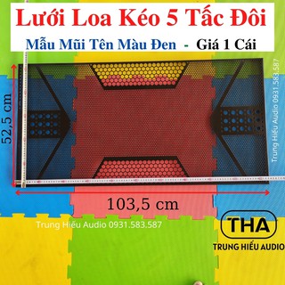 Lưới loa 50 đôi mẫu mũi tên, lưới bảo vệ loa 5 tấc đôi màu đen, dày dặn, chắc chắn - trung hiếu audio