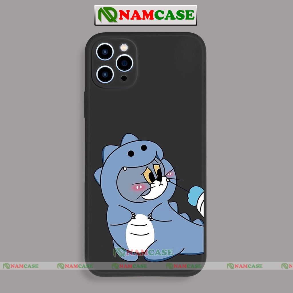Ốp lưng iPhone cặp đôi hoạt hình Tom Jerry dễ thương đẹp cạnh viền vuông ip 6/6s/7/8/X/XS/XR/11/12/13/14 Pro Plus Max