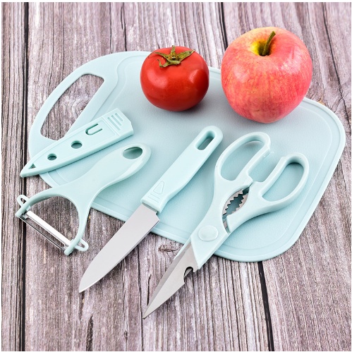 PVN41699 Bộ dao thớt kéo bào 5 chi tiết nhựa an toàn Giá Rẻ