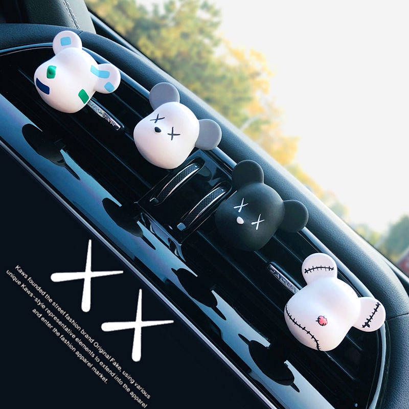 Phụ kiện trang trí khuếch tán tinh dầu/ nước hoa hình gấu dễ thương cho xe hơi