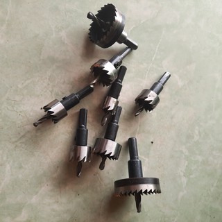 Mũi khoét lỗ tròn thép gió HSS chuyên khoan khoét nhôm, tôn, nhựa từ phi 16mm đến 60mm, đủ số
