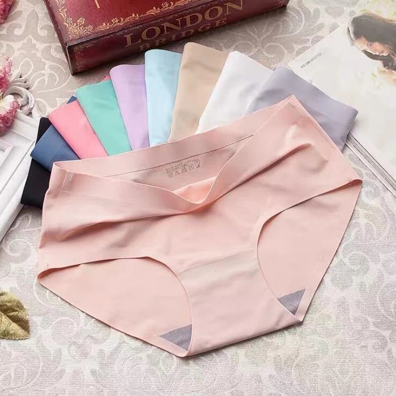 Quần Lót Lụa Không Đường May Thoáng Khí Plus Size Cho Nữ