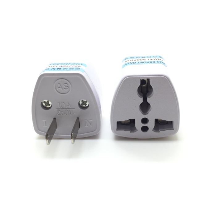 Ổ Chuyển Đổi Phích Cắm Từ 3 Chân Sang 2 Chân Nguồn 220V Màu Trắng