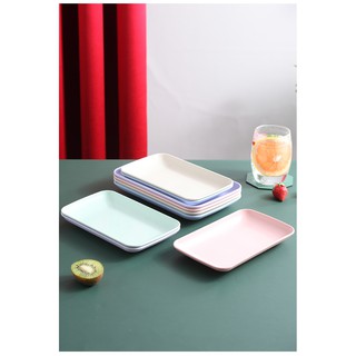 Đia ăn hình chữ nhật màu Pastel cực xinh