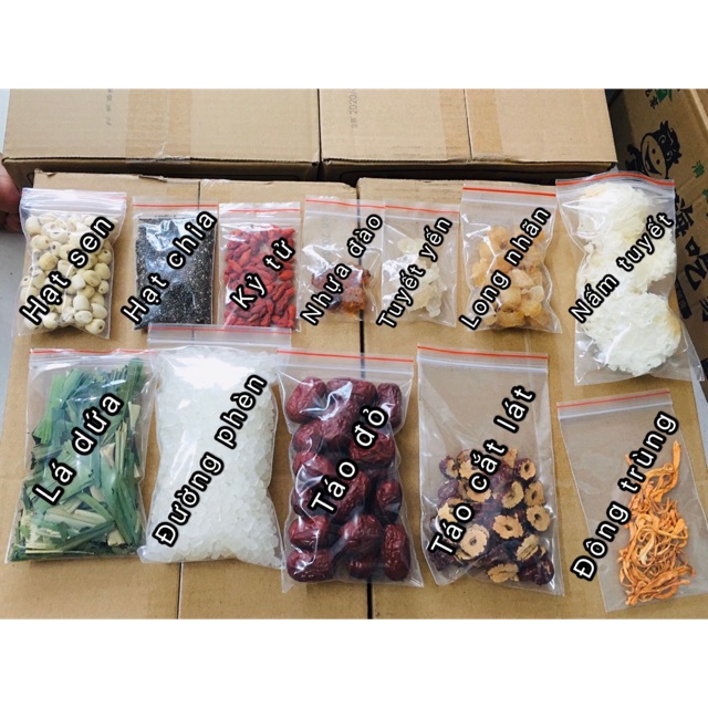 Set 12 vị nấu chè dưỡng nhan tuyết yến - 400g