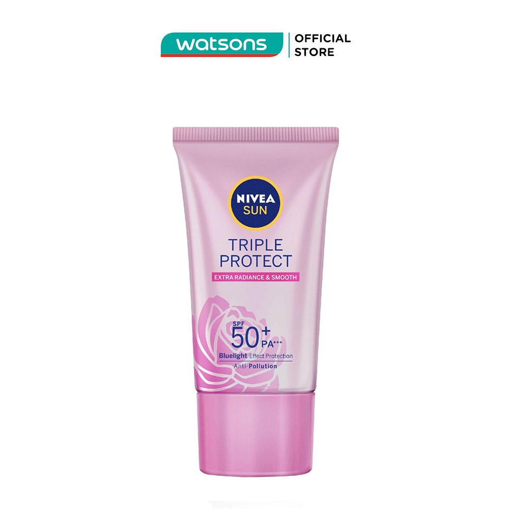 Kem Chống Nắng Nivea Hokkaido Rose Extra Radiance And Smooth Dưỡng Sáng Mịn Da SPF50+ PA+++ 40ml
