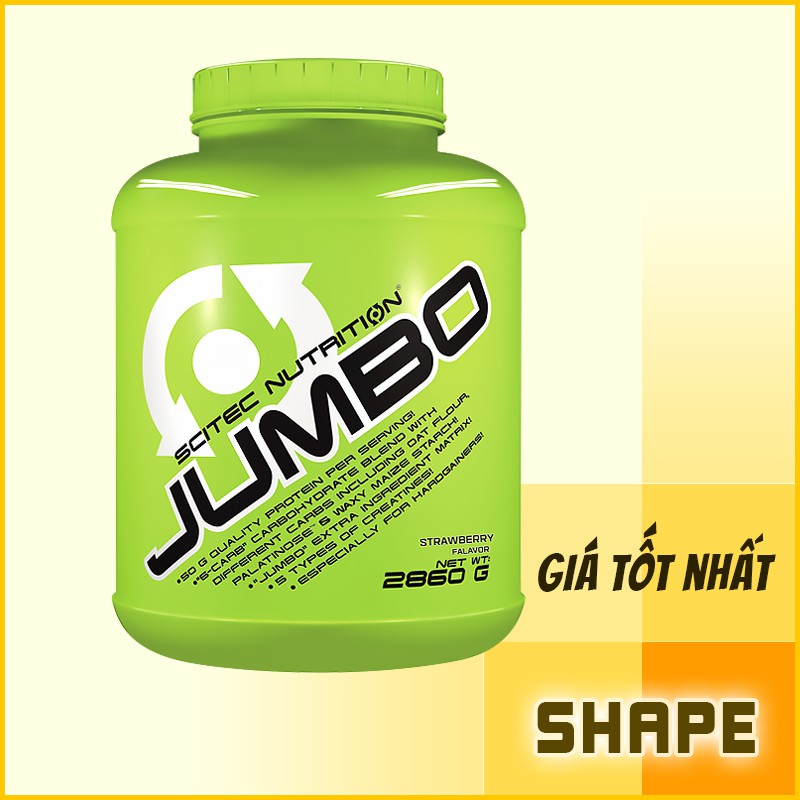 WHEY JUMBO | Sữa Tăng Cân Scitec Jumbo 2860G [13 Lần Dùng] - Chính Hãng Tại SHAPE Store