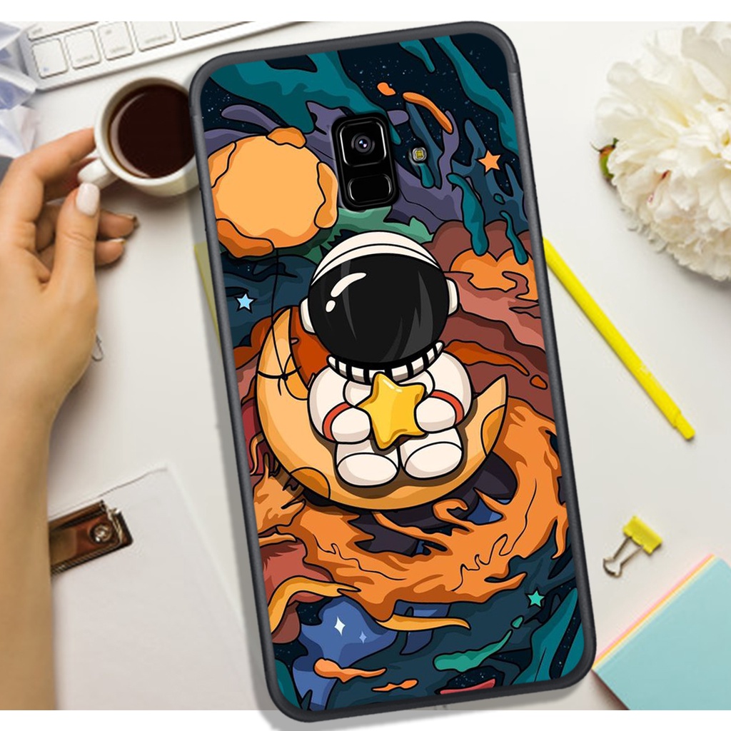 [ SIÊU HOT] ỐP LƯNG SAM-SUNG A6 2018/A5/A* 2018/J6 2018/A8 PLUS  , IN HÌNH ASTRONAUT PHI-HÀNH-GIA, MÀU SẮC BẮT MẮT