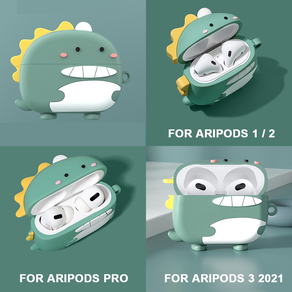 Vỏ bảo vệ hộp sạc tai nghe SPRISE silicon họa tiết hoạt hình 3D độc đáo thích hợp cho Airpods 2 3 Pro