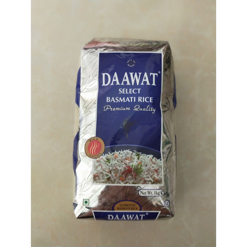 Gạo Basmati India Daawat 1kg Ấn Độ ngăn ngừa tiểu đường