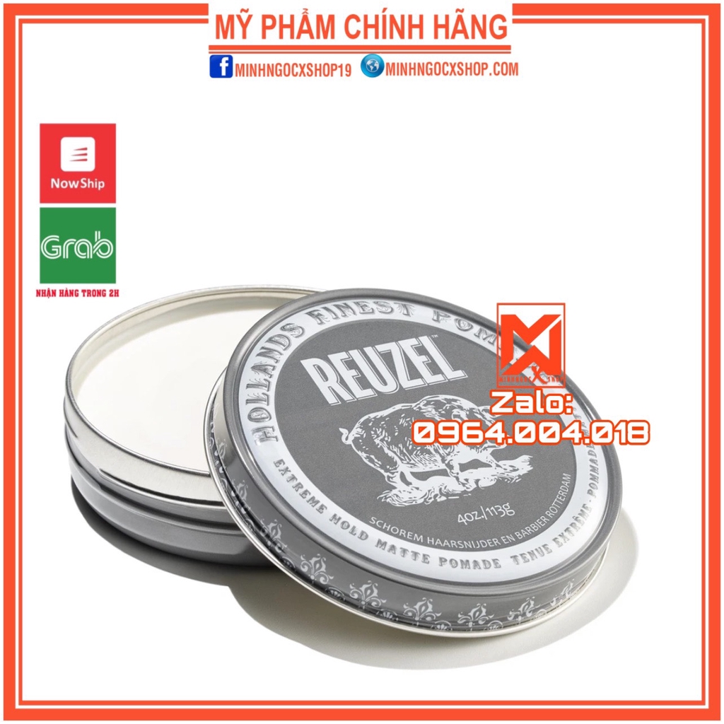 Sáp vuốt tócREUZEL EXTREME HOLD MATTE POMADA 35 - 113 - 340g chính hãng