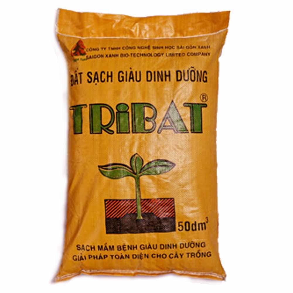 Đất trồng rau TRIBAT, Đất sạch trồng rau, trồng cây hoa kiểng bao 10kg, đất đầy đủ chất dinh dưỡng