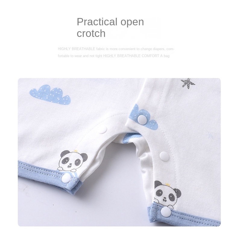 Bộ Áo Liền Quần Cotton In Hoạt Hình One Piece Dễ Thương Cho Bé Gái 0-24 Tháng Tuổi