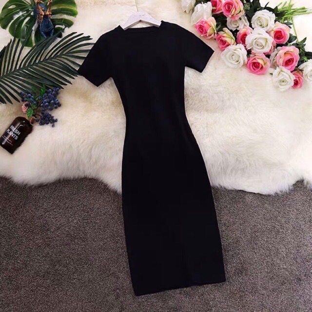 Đầm Body tay ngắn ( kèm hình thật)