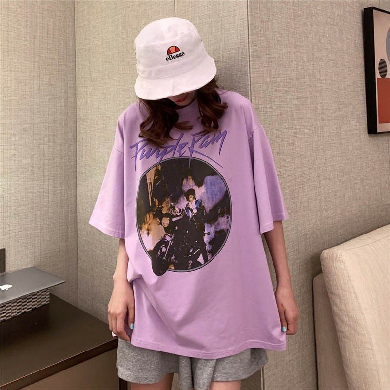 Áo thun tay lỡ Unisex Purple Rain