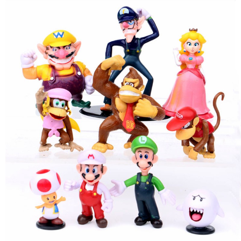 Bộ 10 mô hình nhân vật Game Super Mario - 8.5 cm