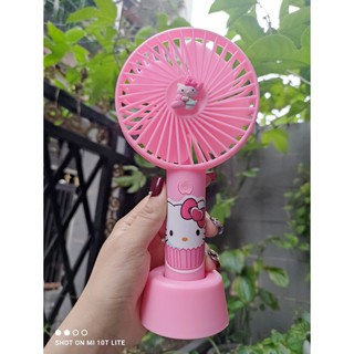 Quạt tích điện cầm tay hình mèo kitty cho bé