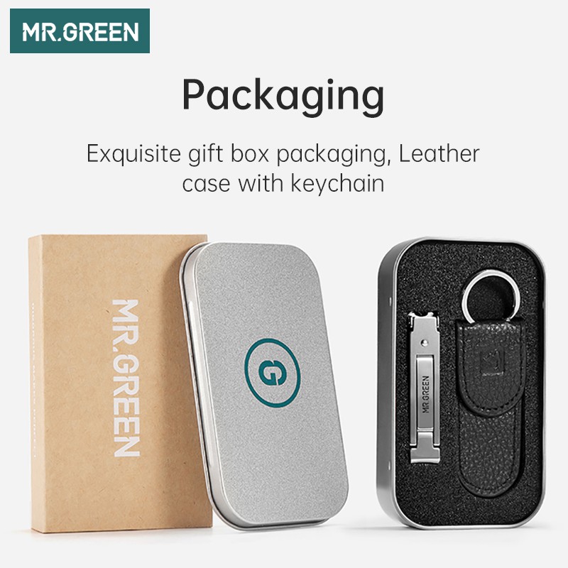 Dụng Cụ Cắt Móng Tay MR.GREEN Bằng Thép Không Gỉ Có Thể Gấp Gọn Tiện Dụng