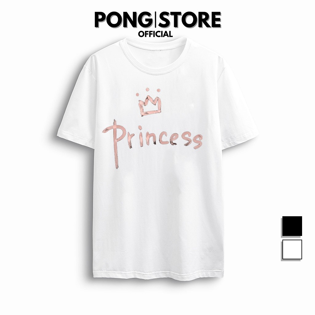 Áo thun tay lỡ form rộng nam nữ in Princess - Áo thun unisex cổ tròn chất thun co giãn thoáng mát PONGSTORE