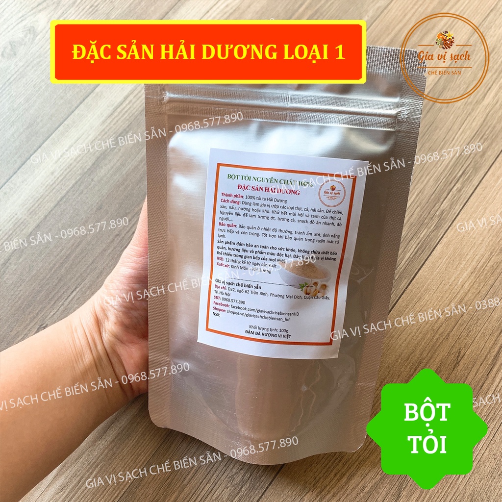 Bột tỏi ta LOẠI 1 gói 100g - 250g || Gia vị sạch chế biến sẵn