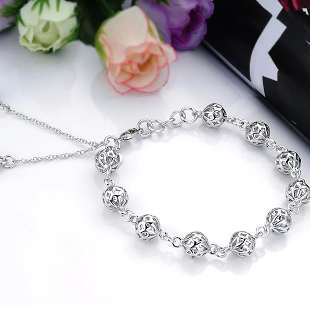 Vòng đeo tay hợp kim phối hạt thời trang cá tính cho nữ