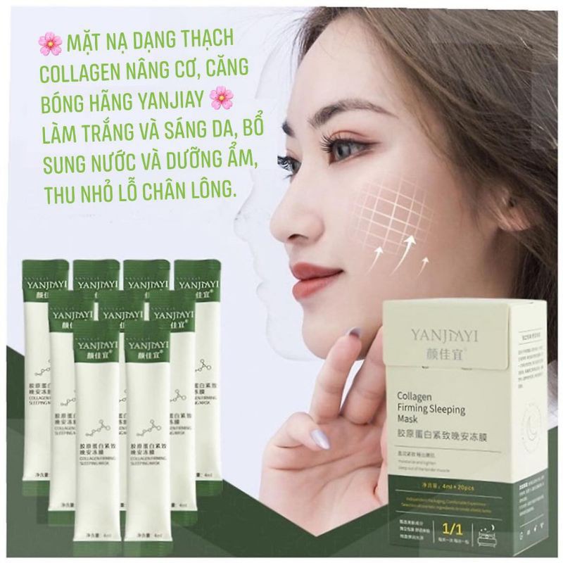 [Hộp 20 gói]Mặt nạ ngủ FREESHIP Nạ dạng thạch Collagen nâng cơ chính hãng Bioaqua