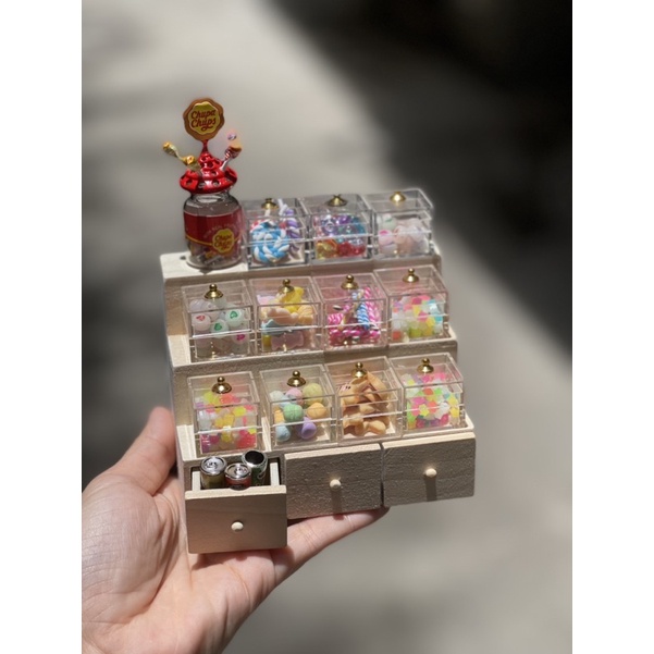 Charm Siêu mini trang trí chai lọ nhà dollhouse bánh kẹo