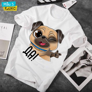 Áo Thun Siêu Cute In Hình Chó Pug Siêu Đáng Yêu Giá Sốc F714L16