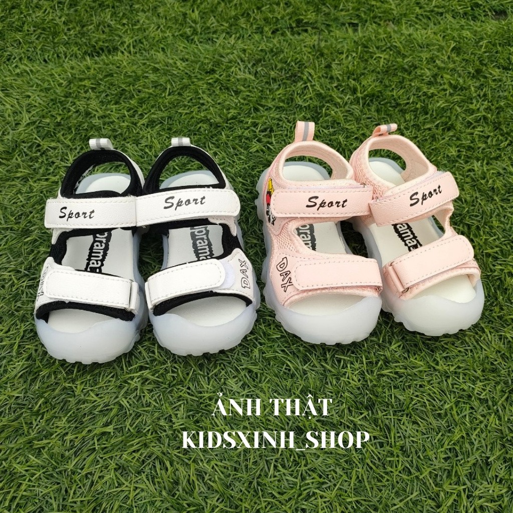 Sandal Trẻ Em Hình Mickey Có Đèn Chống Vấp Siêu Mềm Êm Chân SD02