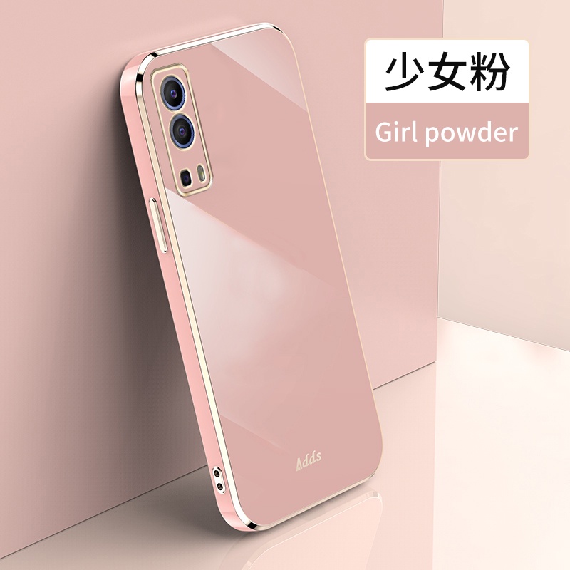 Ốp lưng Vivo Y72 5G Ốp Lưng Điện Thoại Silicon Mềm Chống Rơi Mạ Điện Màu Trơn Cho Vivo Y72 Y52 5G