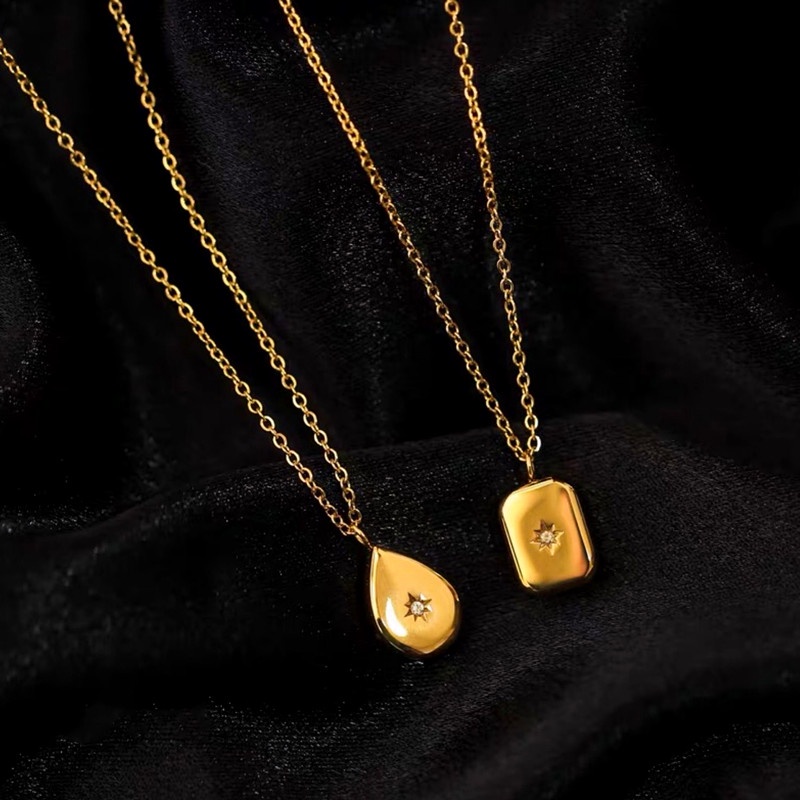 Dây chuyền nữ titan vòng cổ nữ không gỉ vàng 18K đẹp phụ kiện trang sức