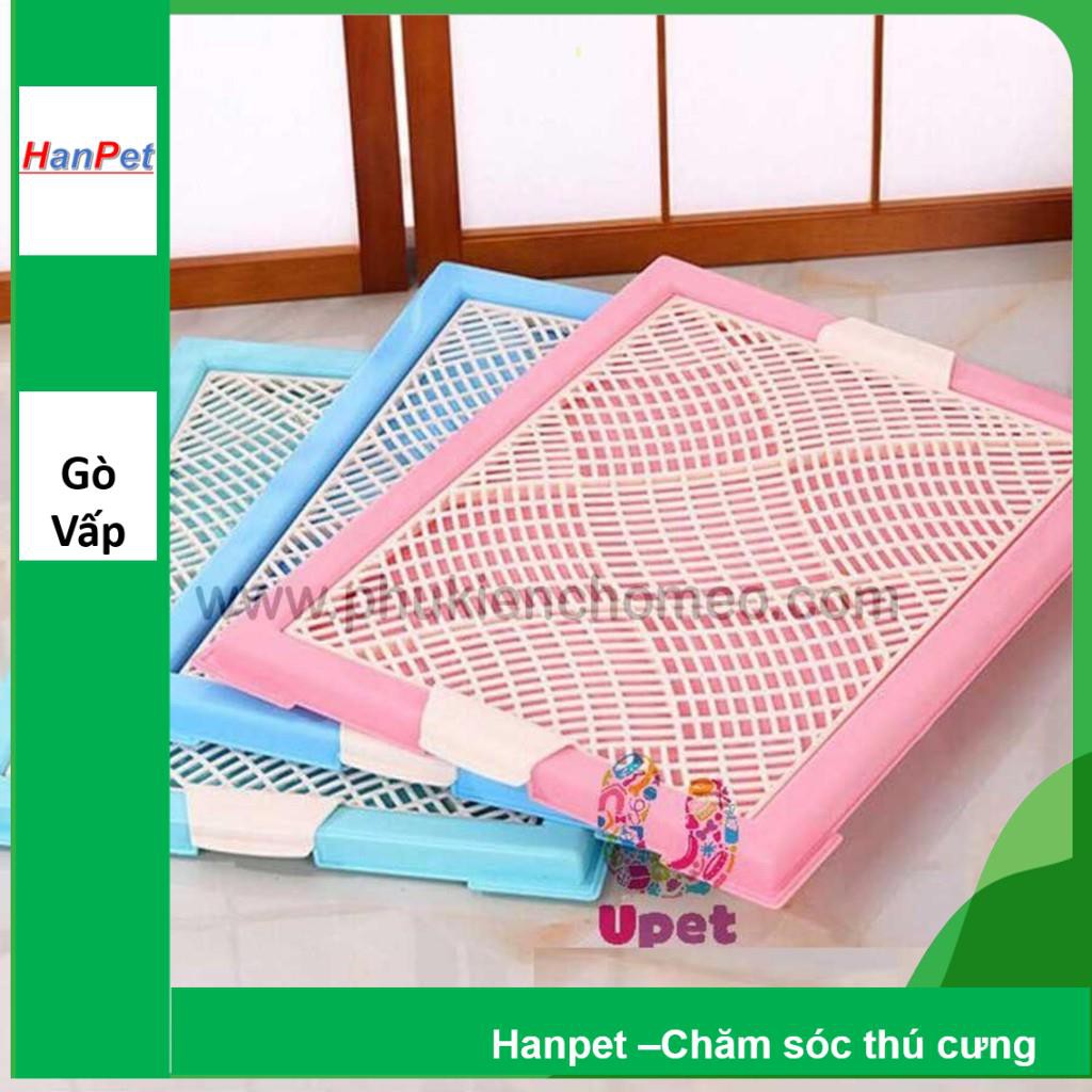 Hanpet.GV- 1412- Khay vệ sinh dẹt chéo nhỏ 46x34x2 (mạng) ( BP104 ) (- 4711551)