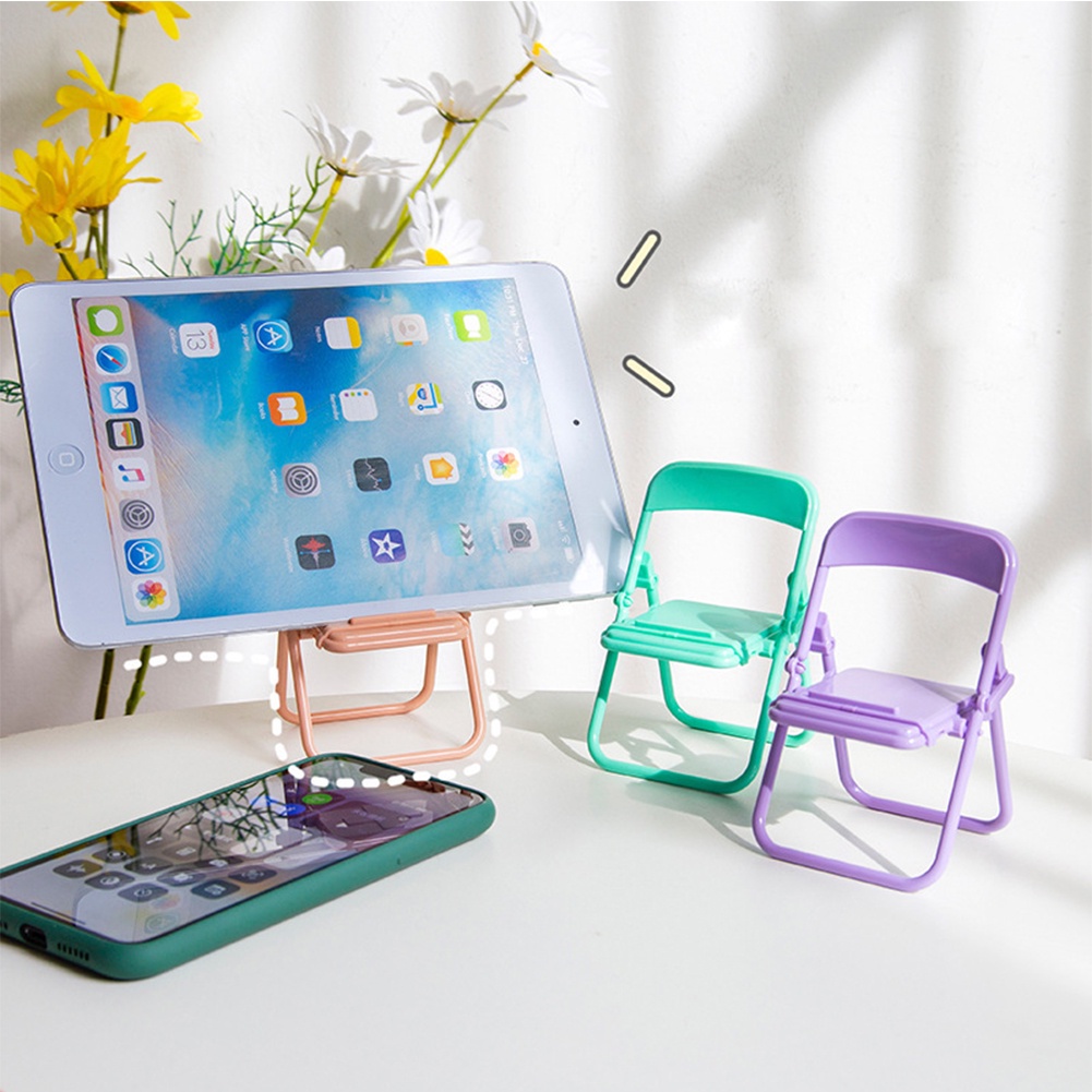 Giá đỡ điện thoại hình chiếc ghế đa năng có thể gập gọn tiện dụng  Giá Đỡ Điện Thoại Mini Để Bàn