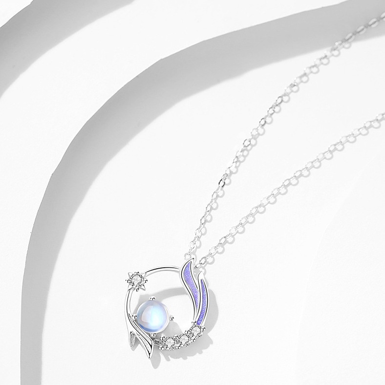 Vòng cổ Mặt Đá Mặt Trăng Thời Trang Dành Cho Nữ