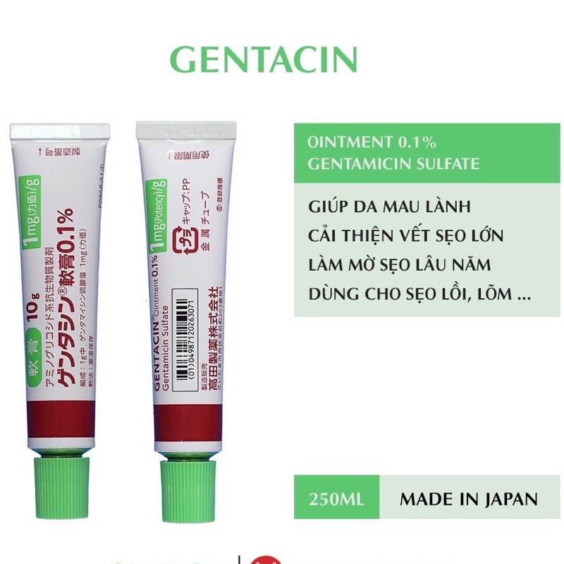 Kem Sẹo Gentacin Chính Hãng Nhật Bản 10g