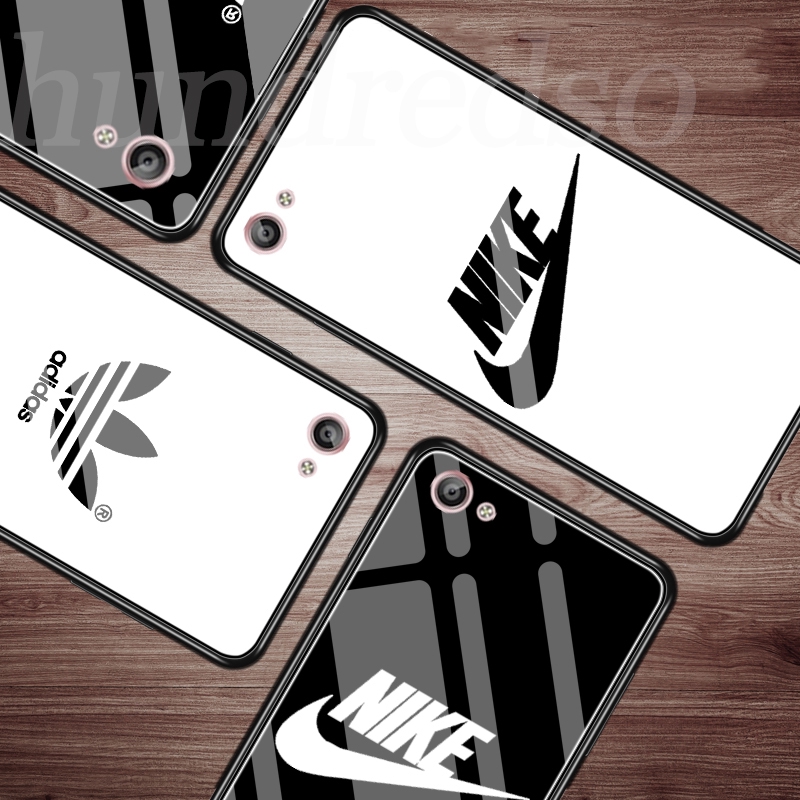 Ốp lưng mặt kính cường lực kiểu dáng thể thao cho IPhone X 6 6S 7 8 Plus