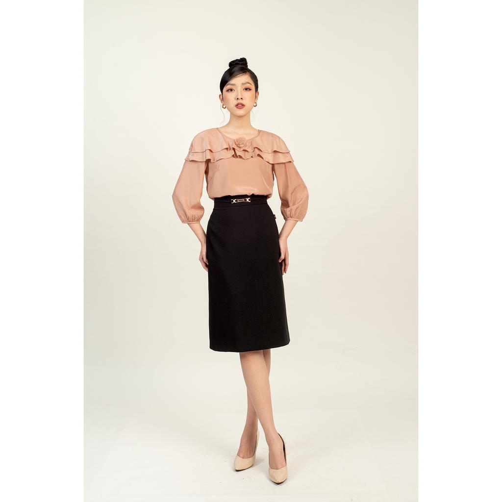 Chân váy dáng xuông, có đai liền MMOutfit M-JU021220014