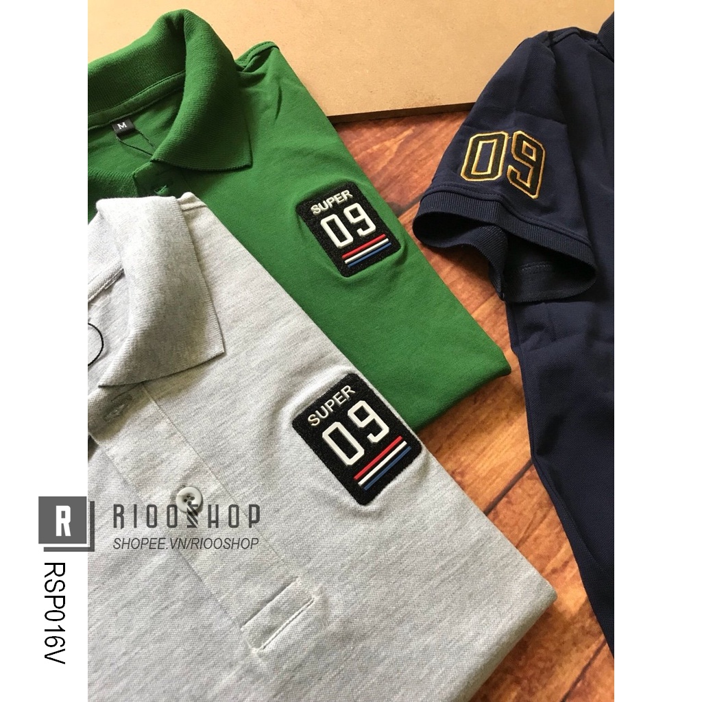 Áo polo nam ngắn tay Super 09 cao cấp form rộng RSP016V - áo thun nam có cổ Riooshop | BigBuy360 - bigbuy360.vn