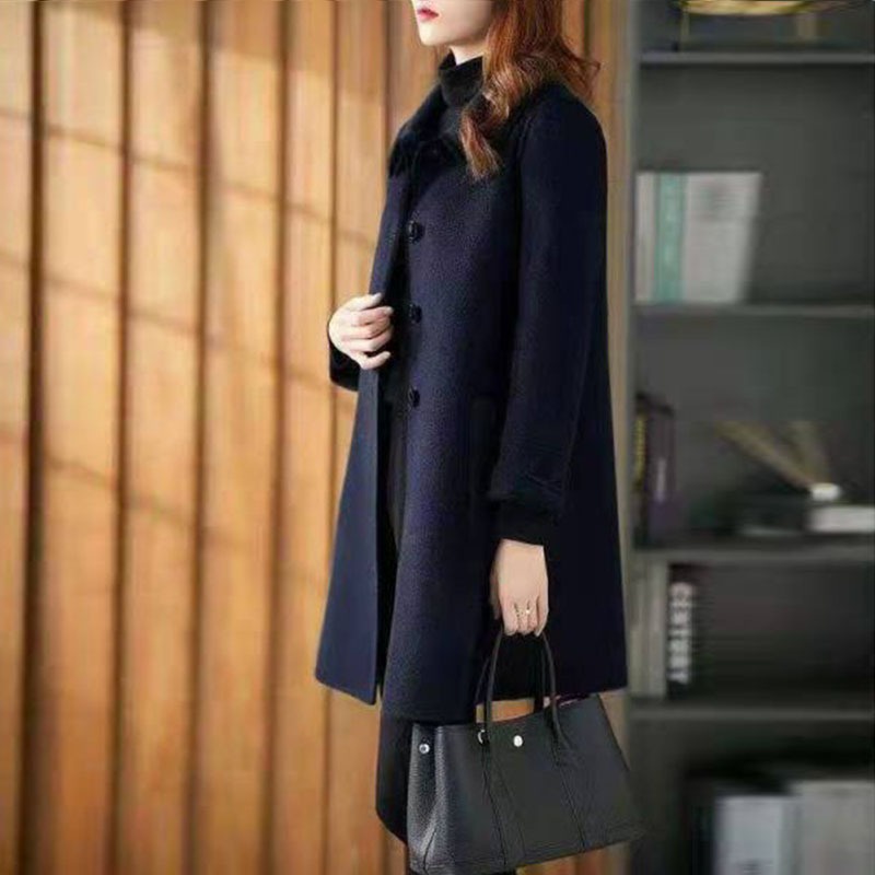 Áo Khoác Len Dáng Rộng Thời Trang Thu Đông Cho Nữ size m-4xl