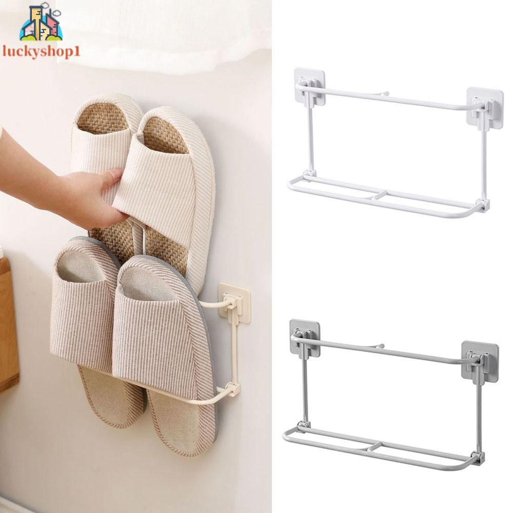 Có thể gập lại phòng tắm dép chủ treo tường miễn phí đục lỗ nhà vệ sinh dép chủ đôi lớp bọt dính