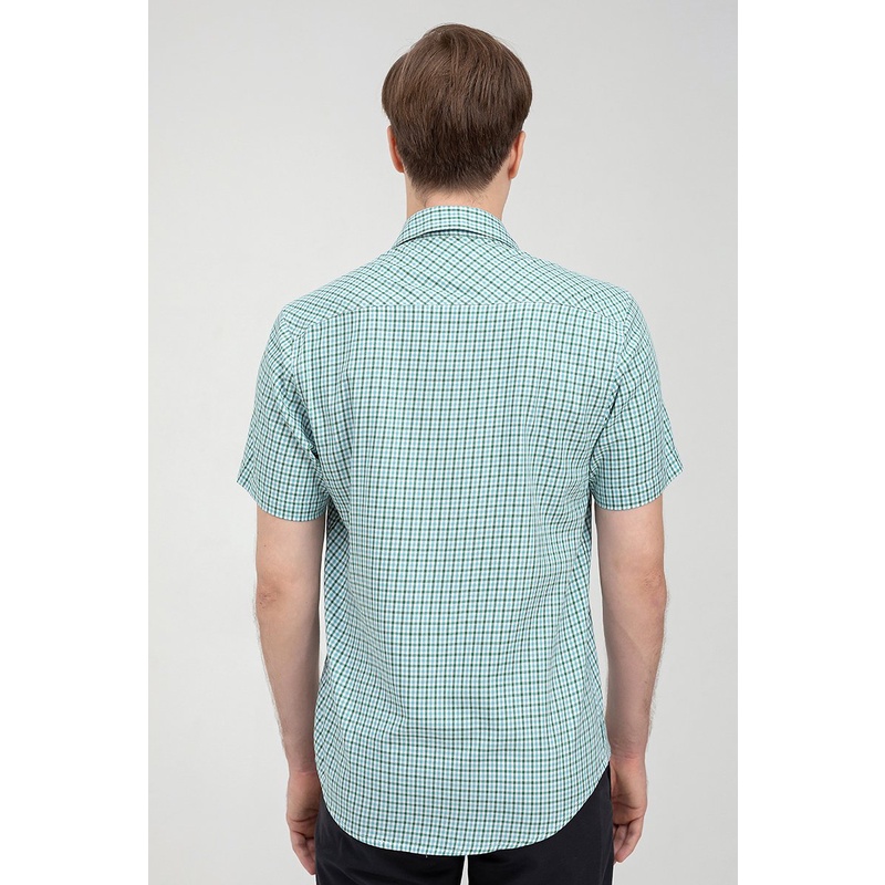 Áo sơ mi tay ngắn họa tiết kẻ caro , thời thượng, lịch lãm, chỉn chu John Henry - WS22SS27P-SC
