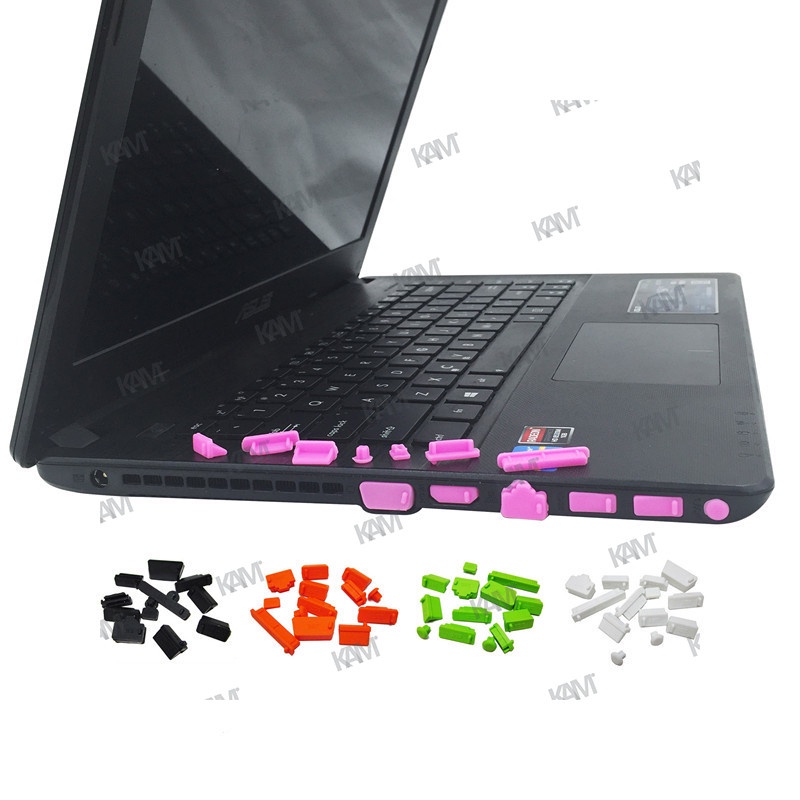 Set 16 Vỏ Bọc Cổng Sạc Laptop Bằng Silicone Co Giãn Chống Bụi